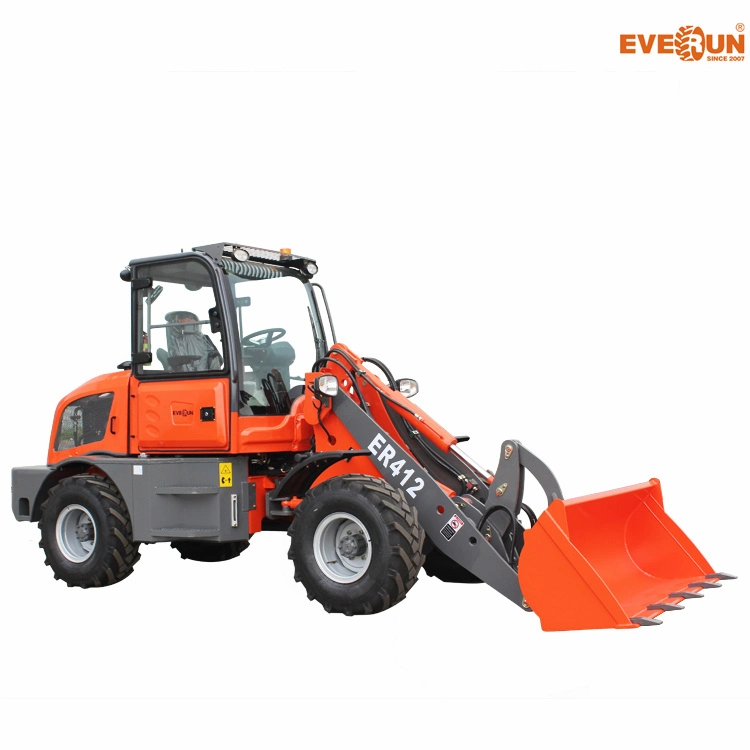 Everun 1.2ton Er412 Wheeled Earth-Moving Machinery CE Approved Bucket Small Articulated Mini Wheel Loader