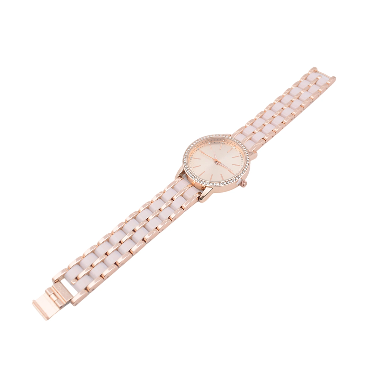 OEM Special Alloy Strap Connect Plastic Grains Alloy Case Lady Watch