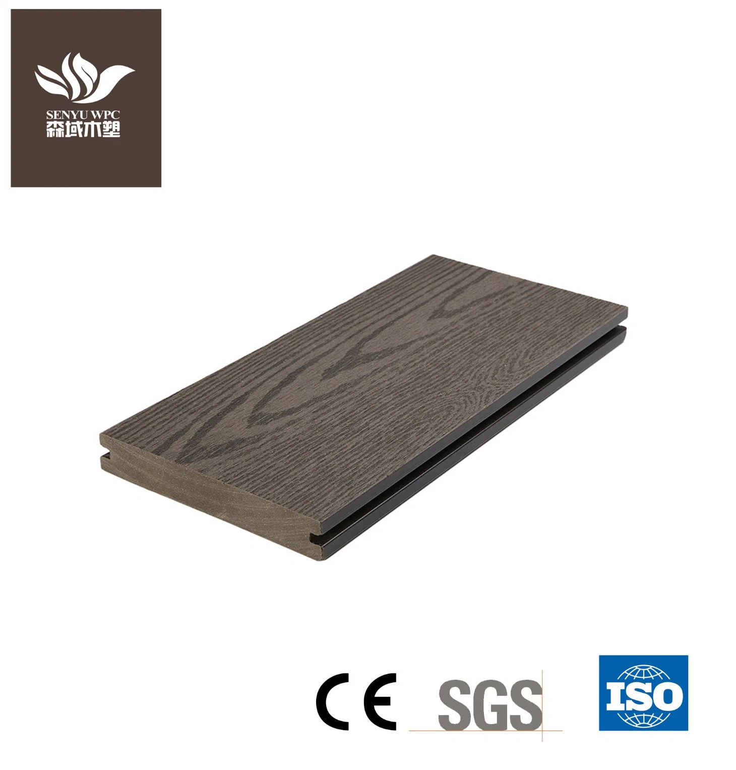 Pas de formaldéhyde de matériaux de construction en bois massif du Conseil en matière plastique Composite Decking WPC Flooring