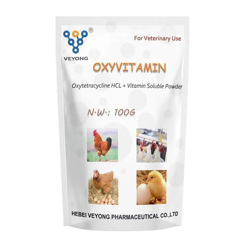 Продукты Veteirnary 50% Oxytetracycline HCl водорастворимые порошок Oxytetracycline и витамин порошка на куриное мясо крупного рогатого скота, овец и возлияние поросенок