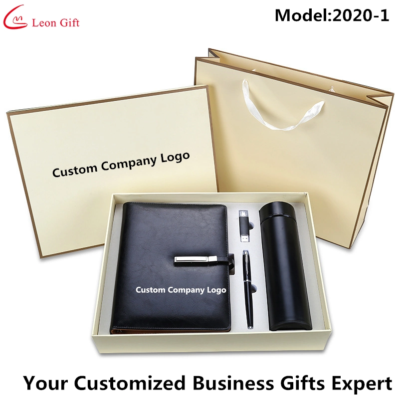 Factory Wholesale Custom Logo Luxury Business Wedding Gift Office Supplies Notebook Pen USB Mug Set