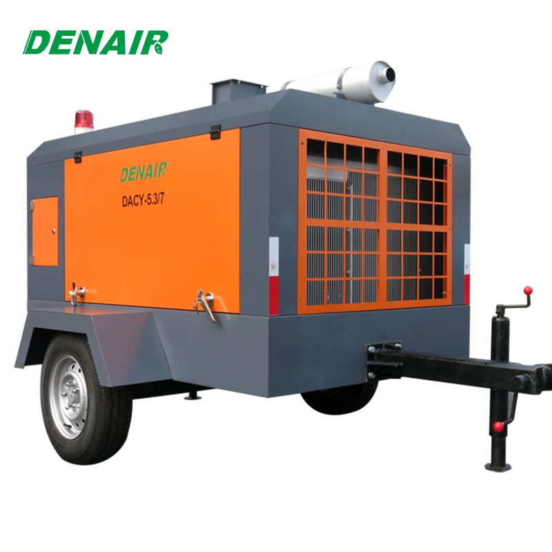 185cfm 7bar Diesel Portable Air Compressor 25 Kw 367 Cfm For Sale