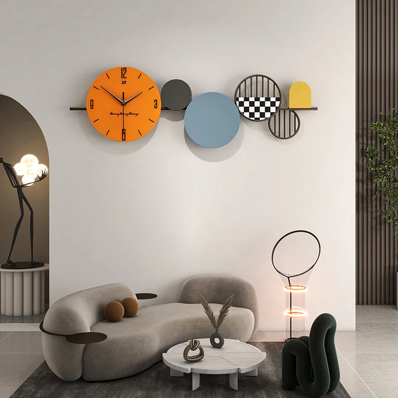 Nuevo reloj de pared de metal grande Reloj de pared decorativo minimalista de los países nórdicos de Salón Hogar Decoración de pared