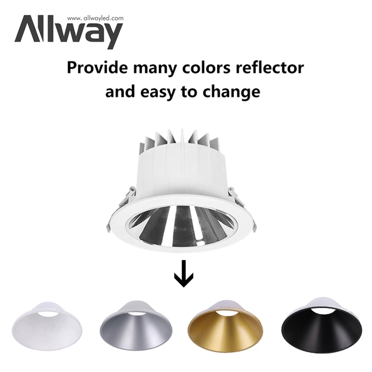 Recessed Anti Glare Waterproof Bathroom Downlight IP65 LED Down Lights