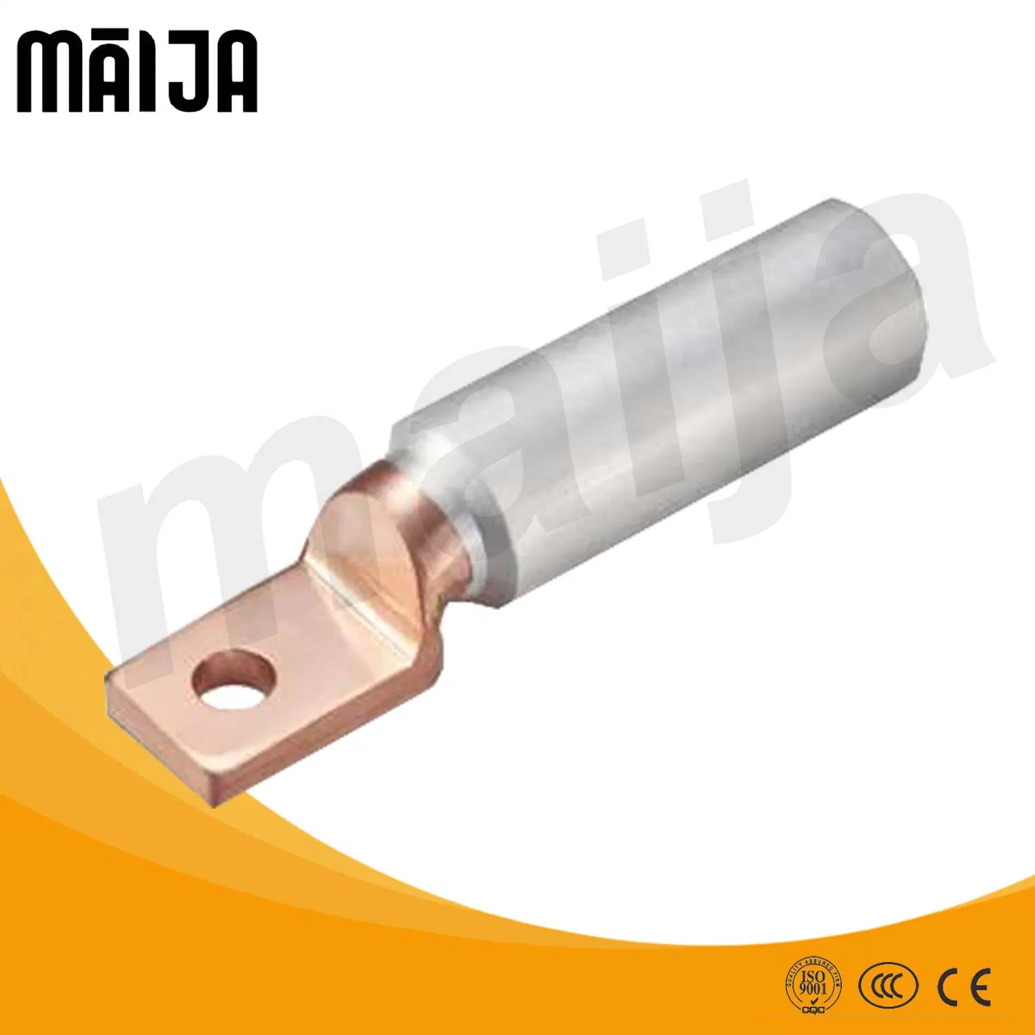 Fio nasal de cobre em alumínio, cobre, bloco de terminais pré-isolado redondo Conector do cabo de transição da patilha