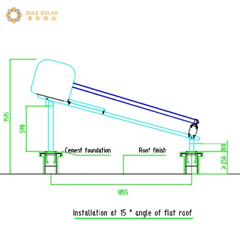 China Hot Selling Stainless Steel Vacuum Tube Pressurized Solar Water Heater System