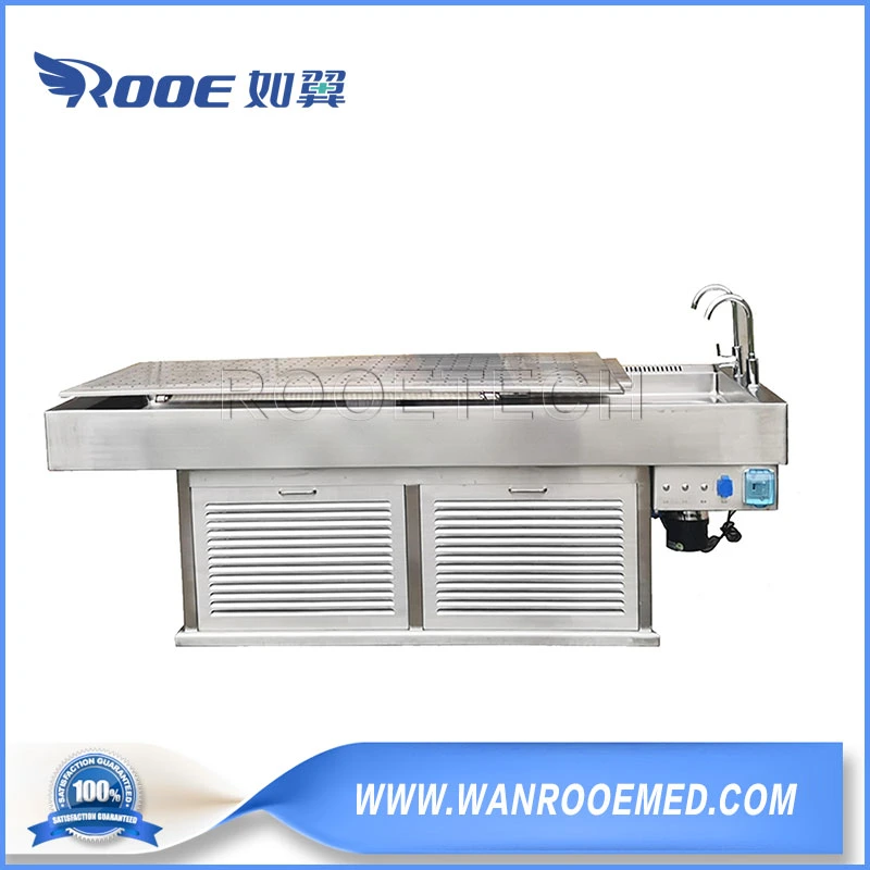 Ga2003c Funeral Luxury Stainless Steel Ventilated Forensic Dissection Embalming Dissecting Table with Exhaust Air System