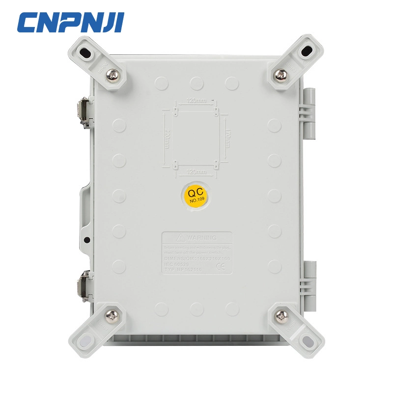 IP65 ABS Outdoor Plastic Waterproof Junction Box Transparent Cover Hinge Type 100*150*70