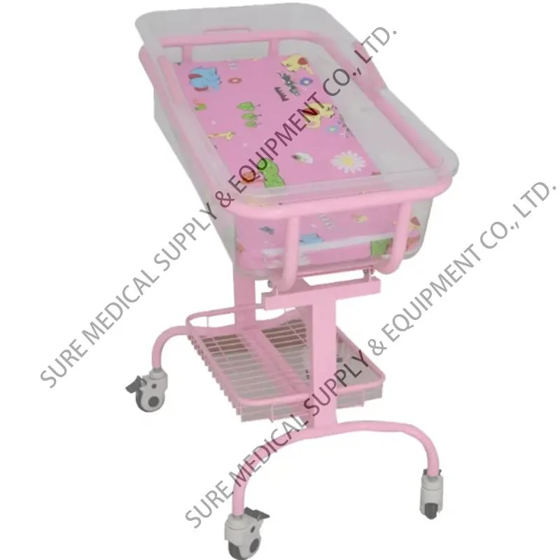 Stable Portable Good Quality Plastic Baby Cart for Hospital Used