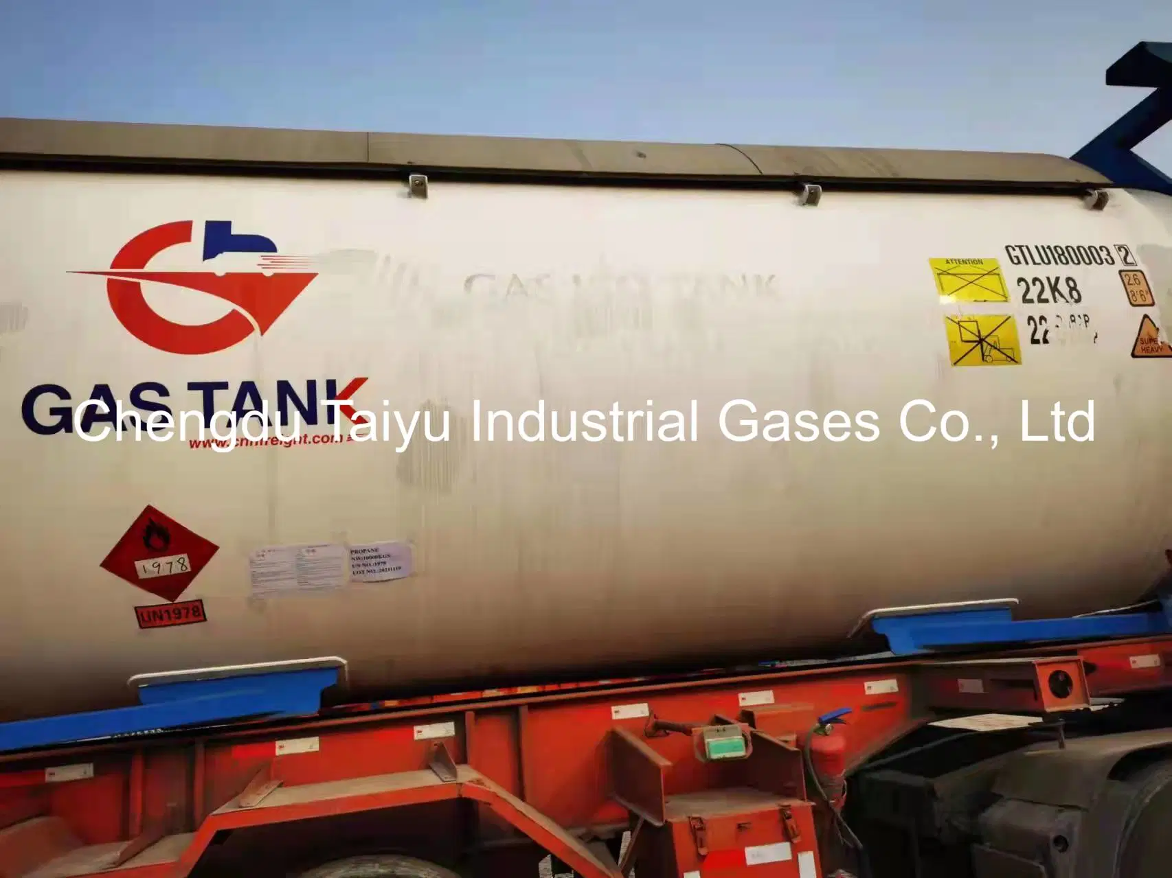 Buy 10ton Per ISO Tank Loading Indudtrial Gases 99.5% Purity C3h8 R290 Propane Gas From China