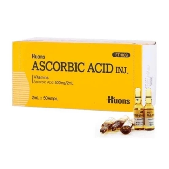 Korea Vitamin C Ascorbic Acid Injection IV Drip Huons Vc Skin Whitening Mesotheraphy Glutathione