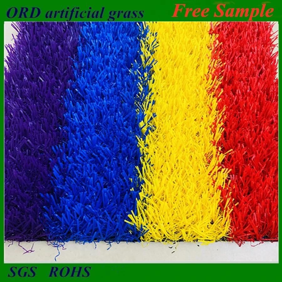 30mm Colorful Synthetic Turf Lawn Artificial Grass for Kindergarten Preschool Childcare Daycare Early Learning Center Play Area Running Track Runway