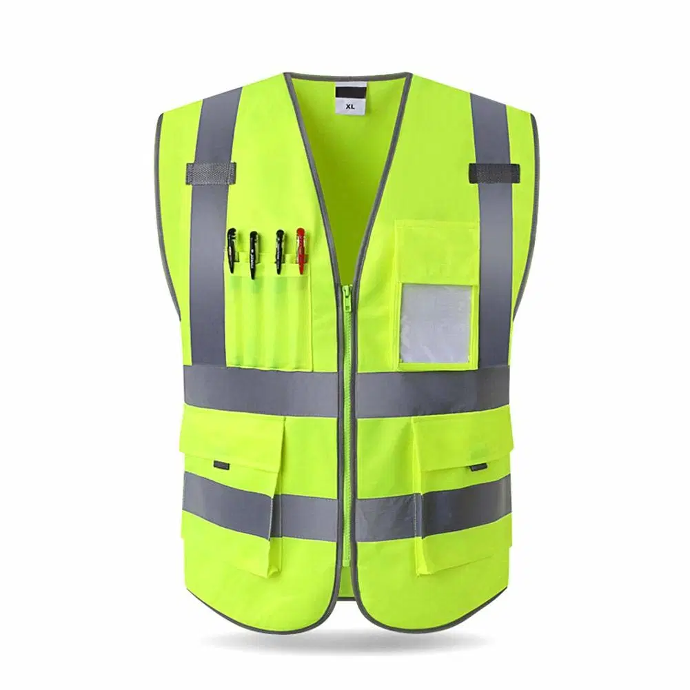 La parte superior de seguridad de poliéster transpirable de ropa de trabajo reflexivo Unisex uniforme para la Seguridad Vial ferroviario