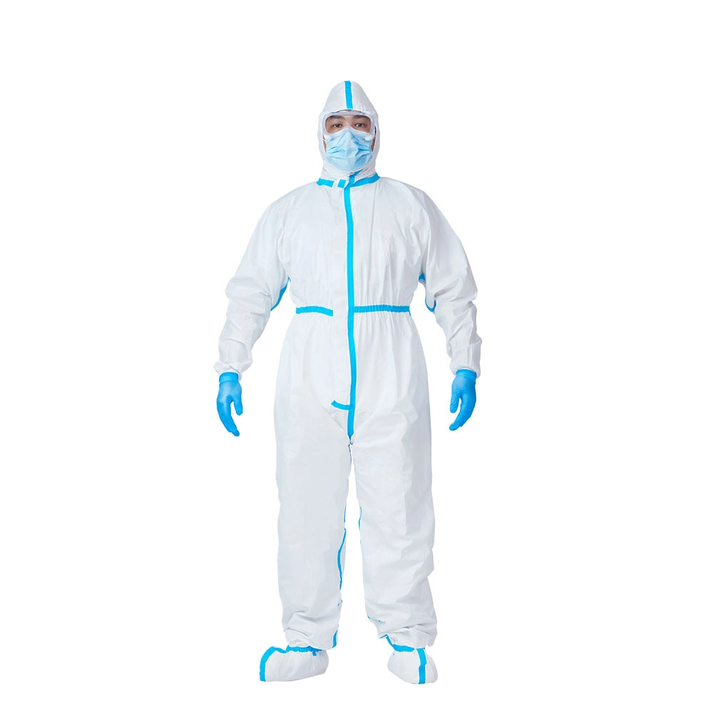 Disposable One-Piece Dustproof Isolation Protective Clothing Medical Breathable Layered Non-Woven Fabric