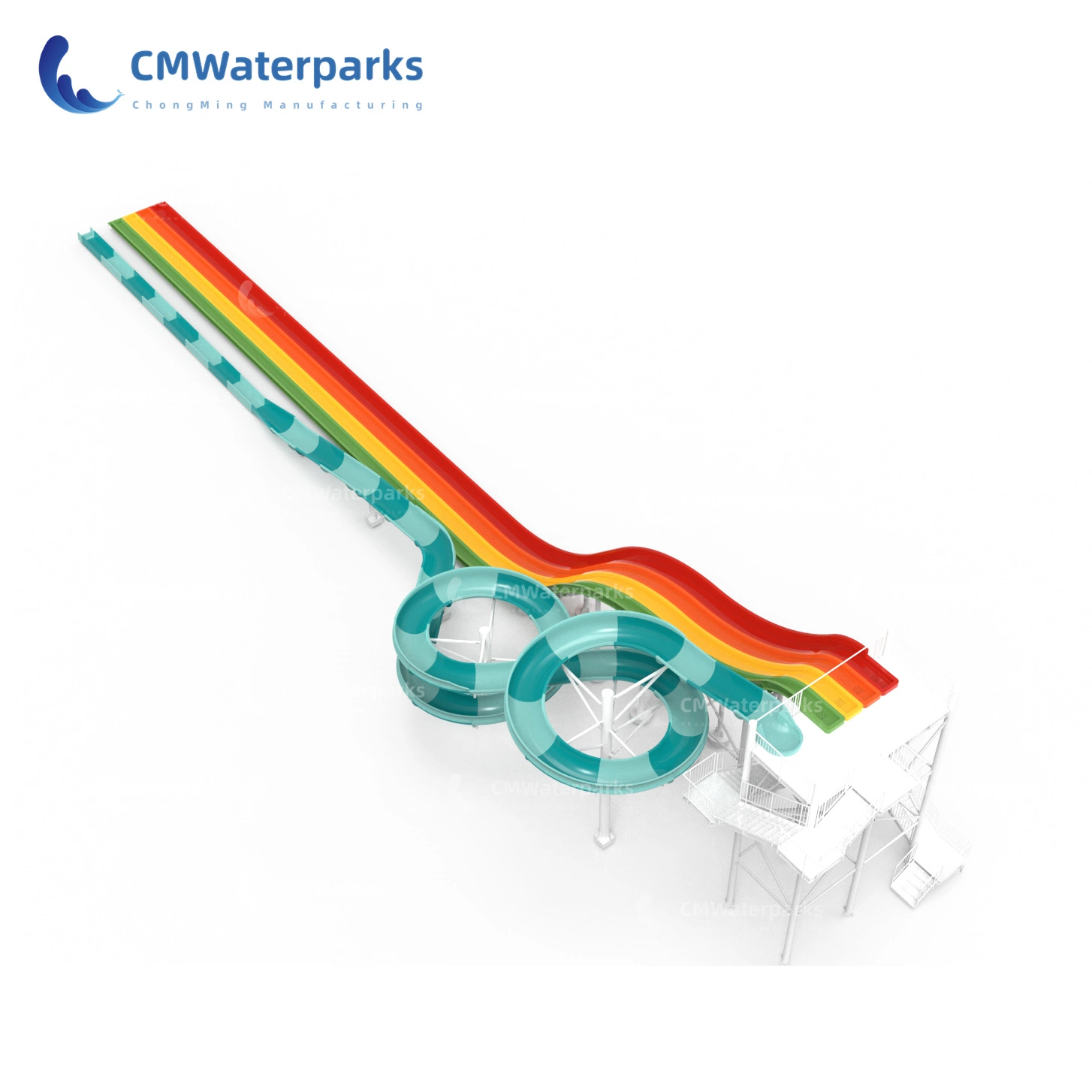 Hot Sale Water Park Fiberglass Mat Slide Water Pool Slide