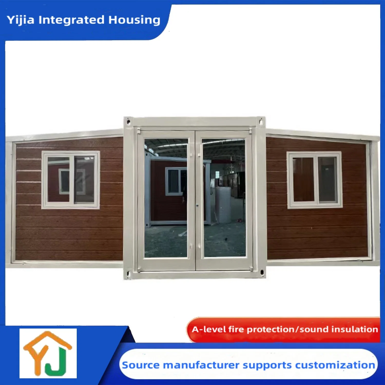 Prefabricated Double Wing Expansion Room for Living and Office Production Manufacturer