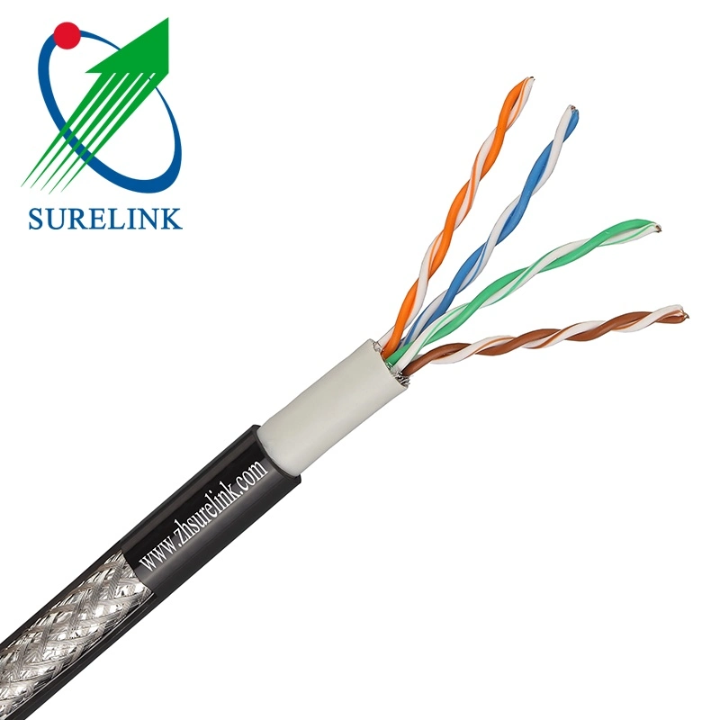 Outdoor Aerial 4pair 24AWG Network Cable LAN Cable with Steel Wire Messenger UTP Cat5e FTP Cat5e SFTP Cat 5e Cat5e/M