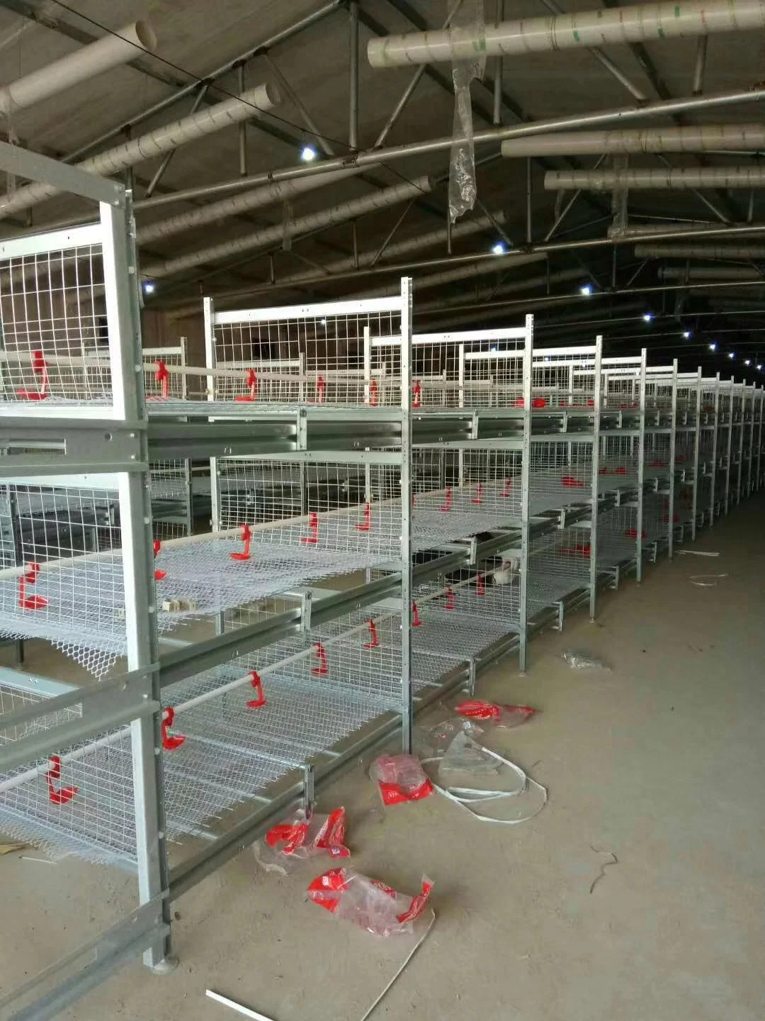 Criação automática de aves sistema de alimentação de gaiola de camadas de frango Husbandry Chicken Coop Para o Broiler