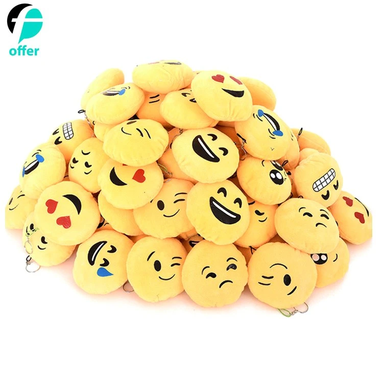 Plush Emoticon Keychains, Mini Emoticon Plush Keyring Party Favors for Valentine&prime; S Day Gifts