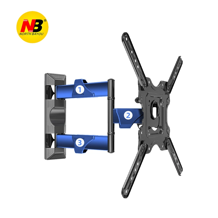 2022 en Vietnam Nota P4 en pleno movimiento articular TV Wall Mount Bracket para 32"-55" Plasma LCD LED Monitor de pantalla plana de carga máxima de 27kg de soporte de TV