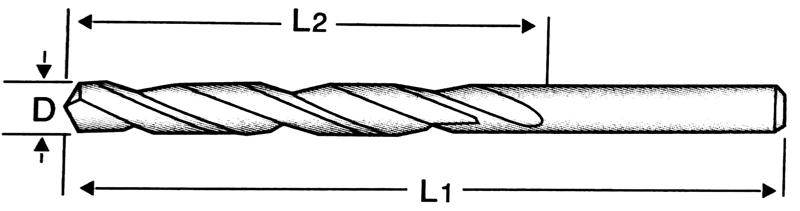 Carbide Twist Drill Bit of Inch Size 5/32"*L1.5"