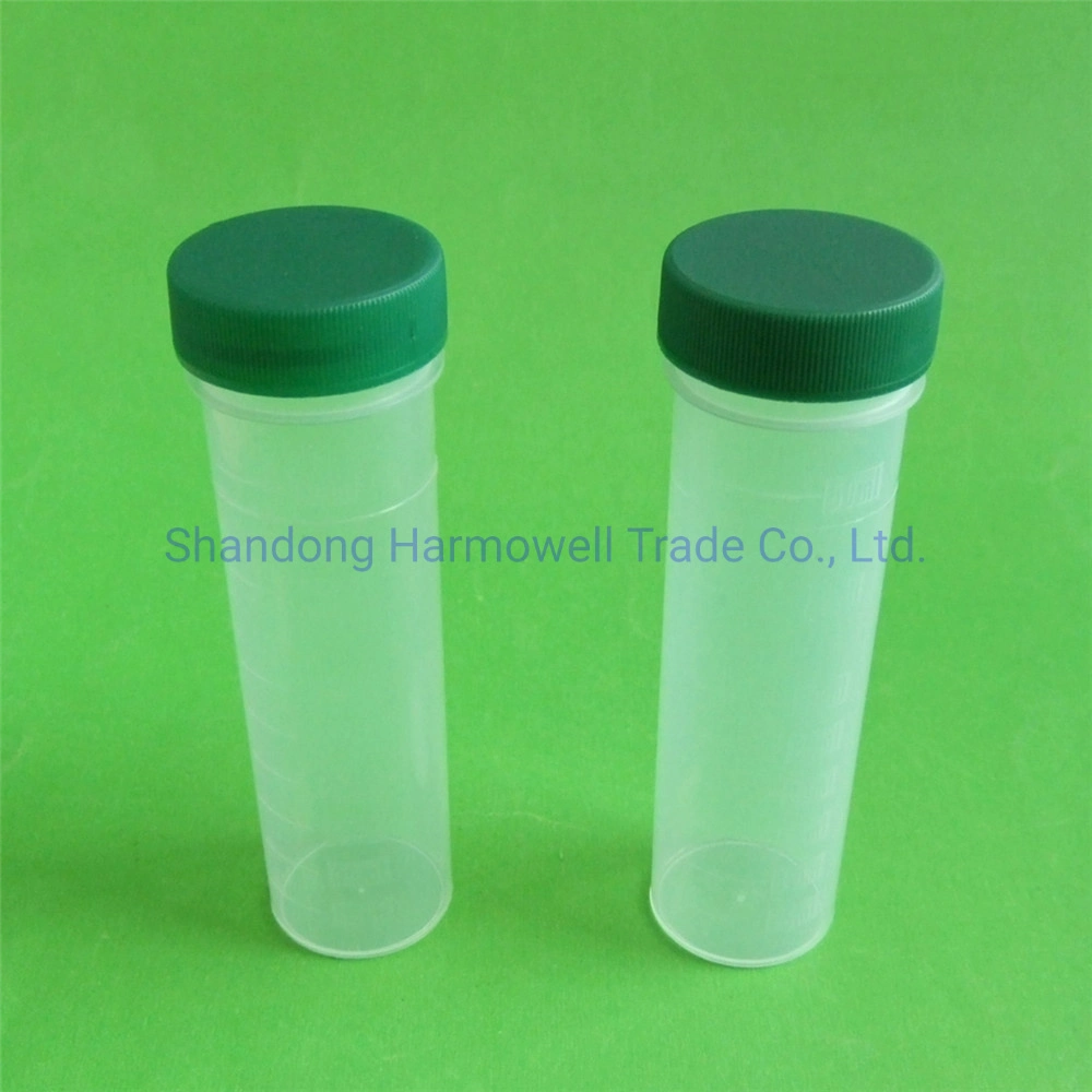 Factory Direct Chemistry Laboratory Supplies Flat Bottom Test Tube Bottles PP Test Tube with Screw Cover