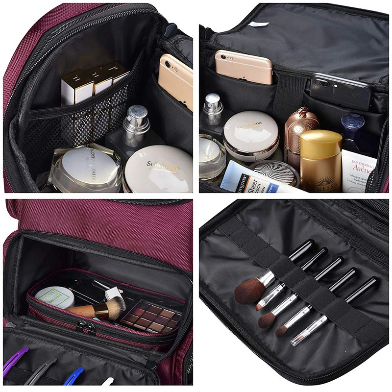 Custom Multiple Layers Cosmetic Hairdresse Salon Barber Tools Backpack Bag