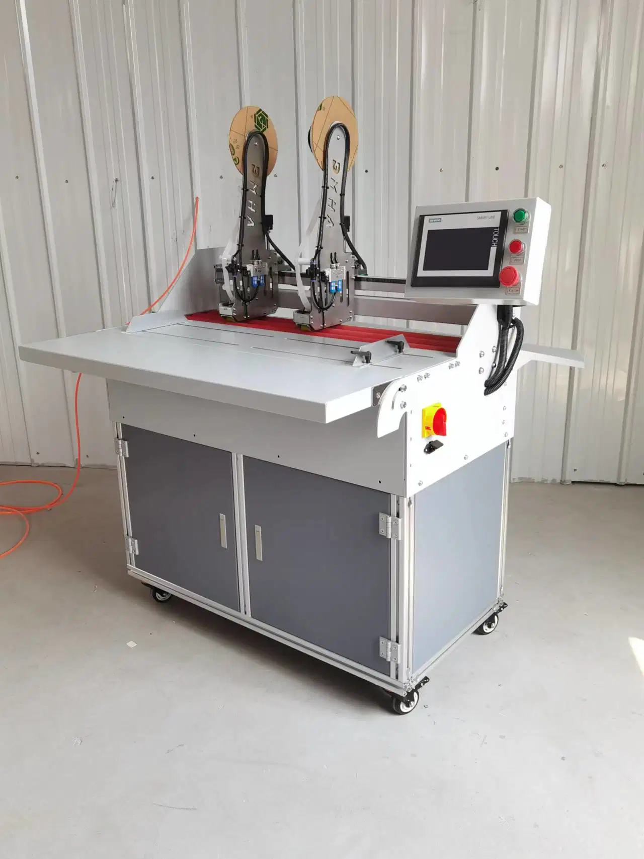 Semi Auto Double Sided Tear Tape Application Machine for Printing Packaging