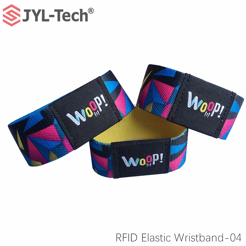 Personalizedl RFID Wrist Band Elastic Custom Fabric Wristband for Events