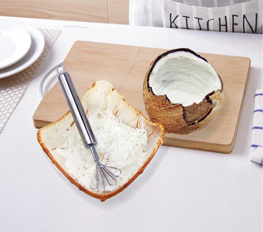 Stainless Steel Coconut Meat Removal Knife, Coconut Meat Grater Slicer Coconut Scraper Planer Kitchen Gadget Tool Esg12102