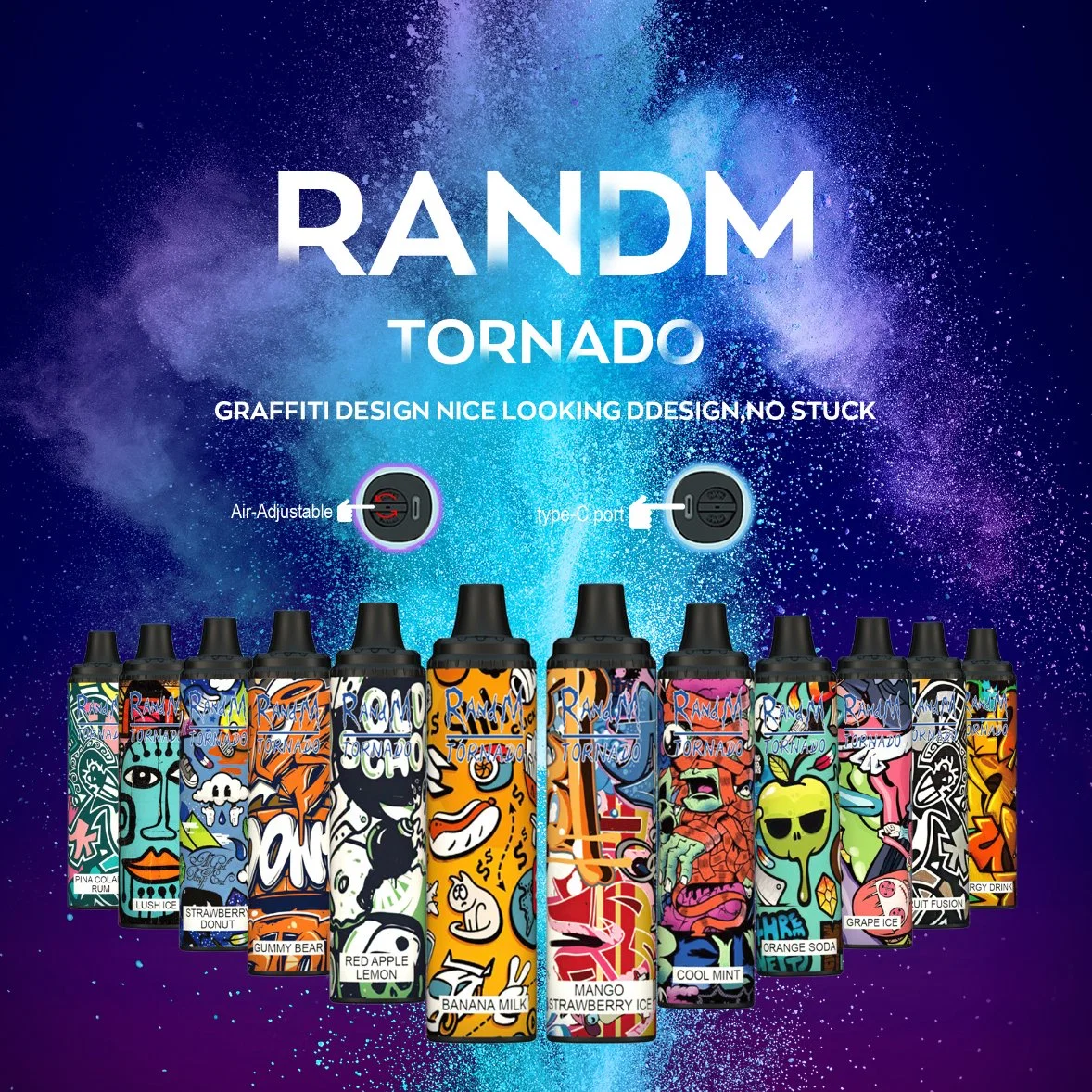 Disposable/Chargeable Vape R and M RM Randm Tornado 6000 Puffs