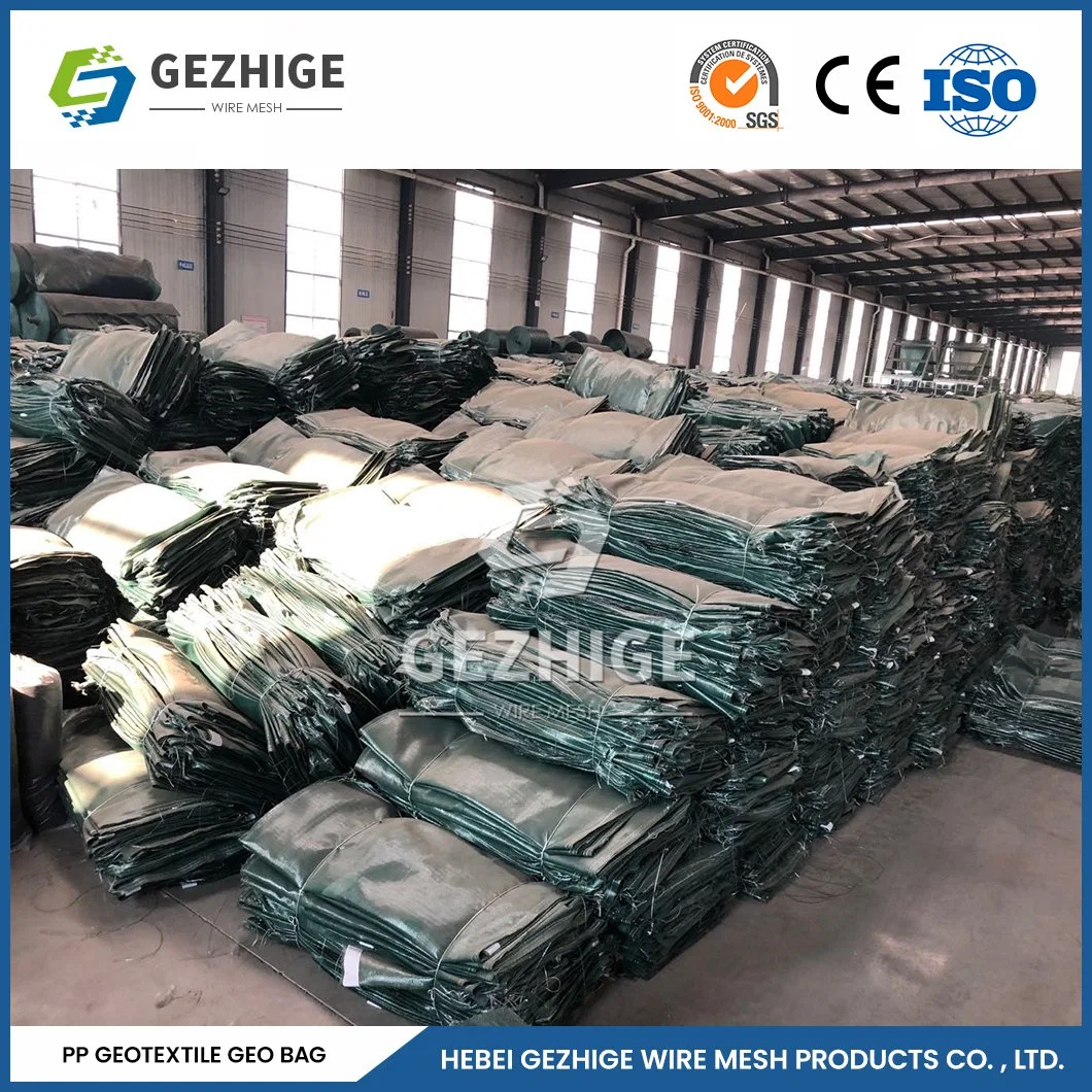 Gezhige enduit de PVC de la fabrication de treillis métallique de gabions hexagonal 4.0*1,0*0,5m Jardin Gabions Chine vert galvanisé Gabion Wire Mesh Bag