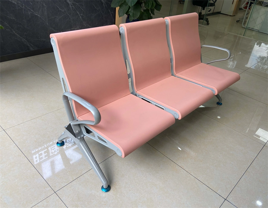 Modern Metal 3 Seats Public Reception Hospital Airport Waiting Bench Chair