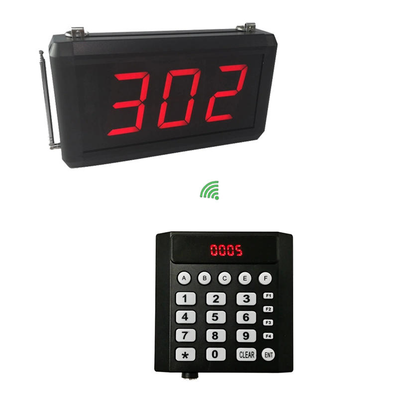 3-Digit Display with Keyboard Wireless Queue Management System