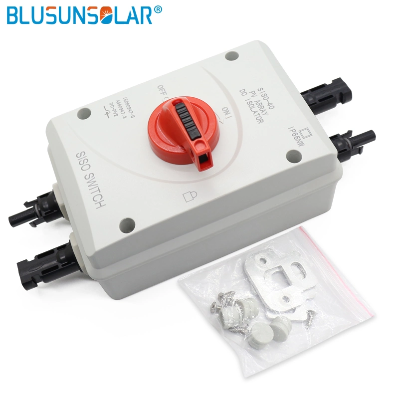 4 Pole 1200V DC 32AMP Solar Electrical Siso DC Circuit Isolation Switch with 2 Pairs Mc4 Connectors