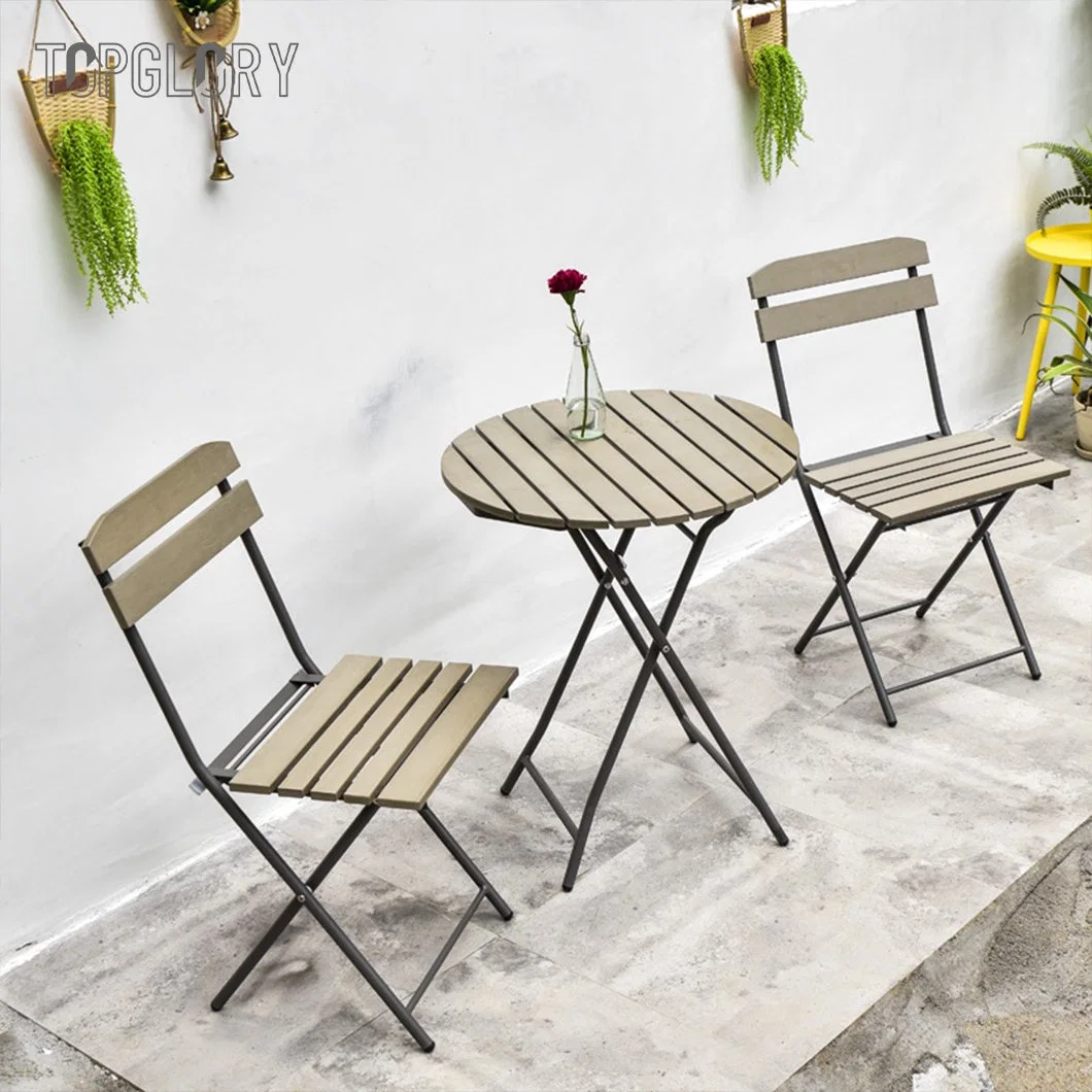 Chinese Resistant Patio Furniture Set Portable Folding Outdoor Casual Conversation Table and Chair