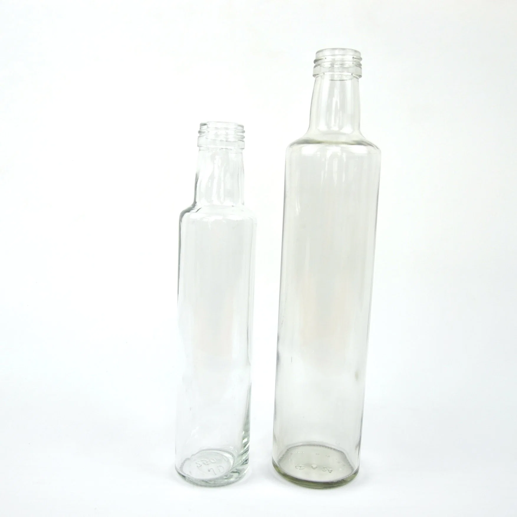 Juice Water Beverage Embossed Wide Mouth Clear Glass Bottle