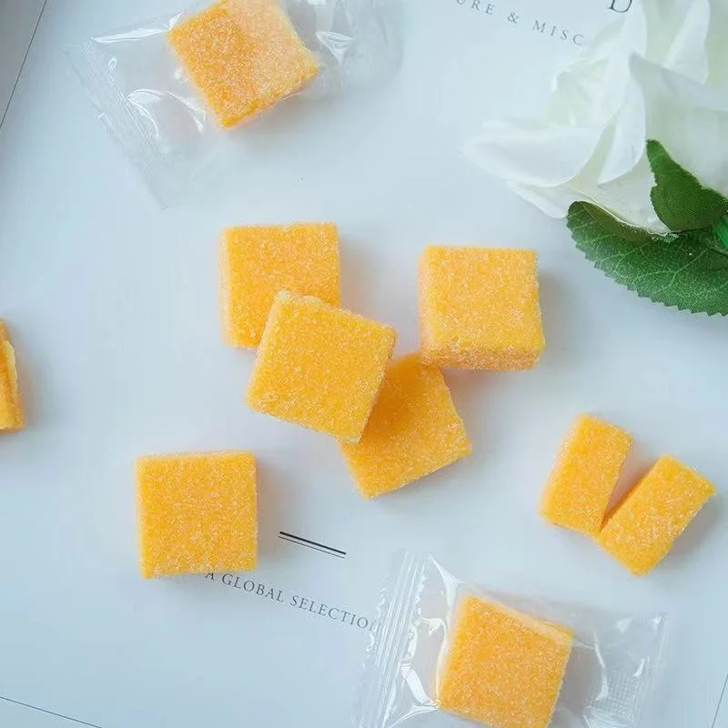 Mango Flavor Square Soft Candy Halal Gummy Candy