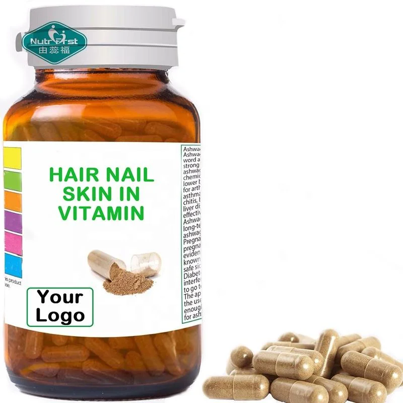 Personalizar Fórmula Suplemento de Beleza Multi-Herbs Biotin Extract Herbal misturas Capsule Para pele de unhas