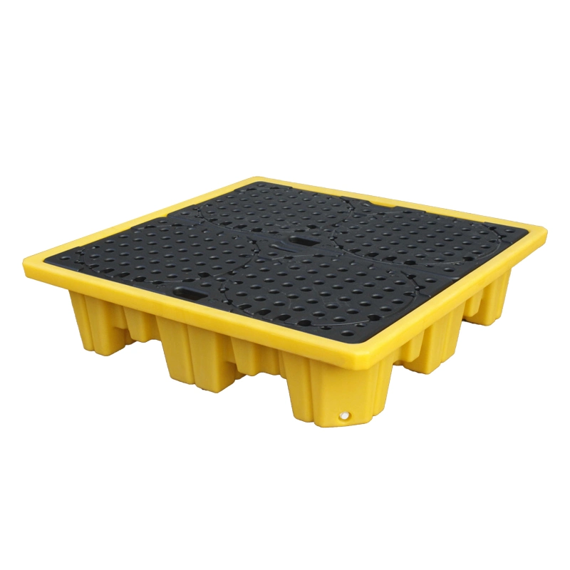 Becoan Brand Plastic New Product 4 Drum Spill Containment Pallets for Oil Spill Control, Spill Solutions