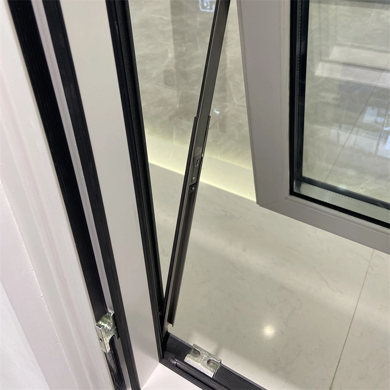 Curma Dust-Proof Hurricane Proof Aluminium Framed Low-E Glass Casement Grand Window Grey Surface Metal Awning Window Africa Market Hotel