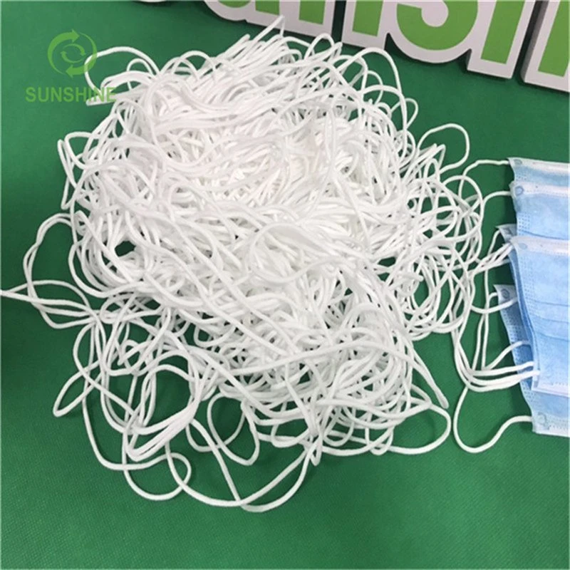 Round/Flat Elastic Band Earloop for Mask KN95 FFP2 Ear Loop