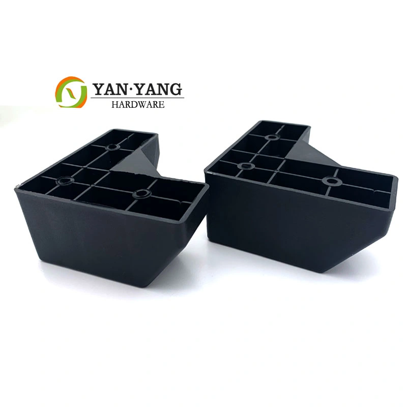 High quality/High cost performance  Black Color Sofa Bed Leg L Shape Plastic Furniture Feet