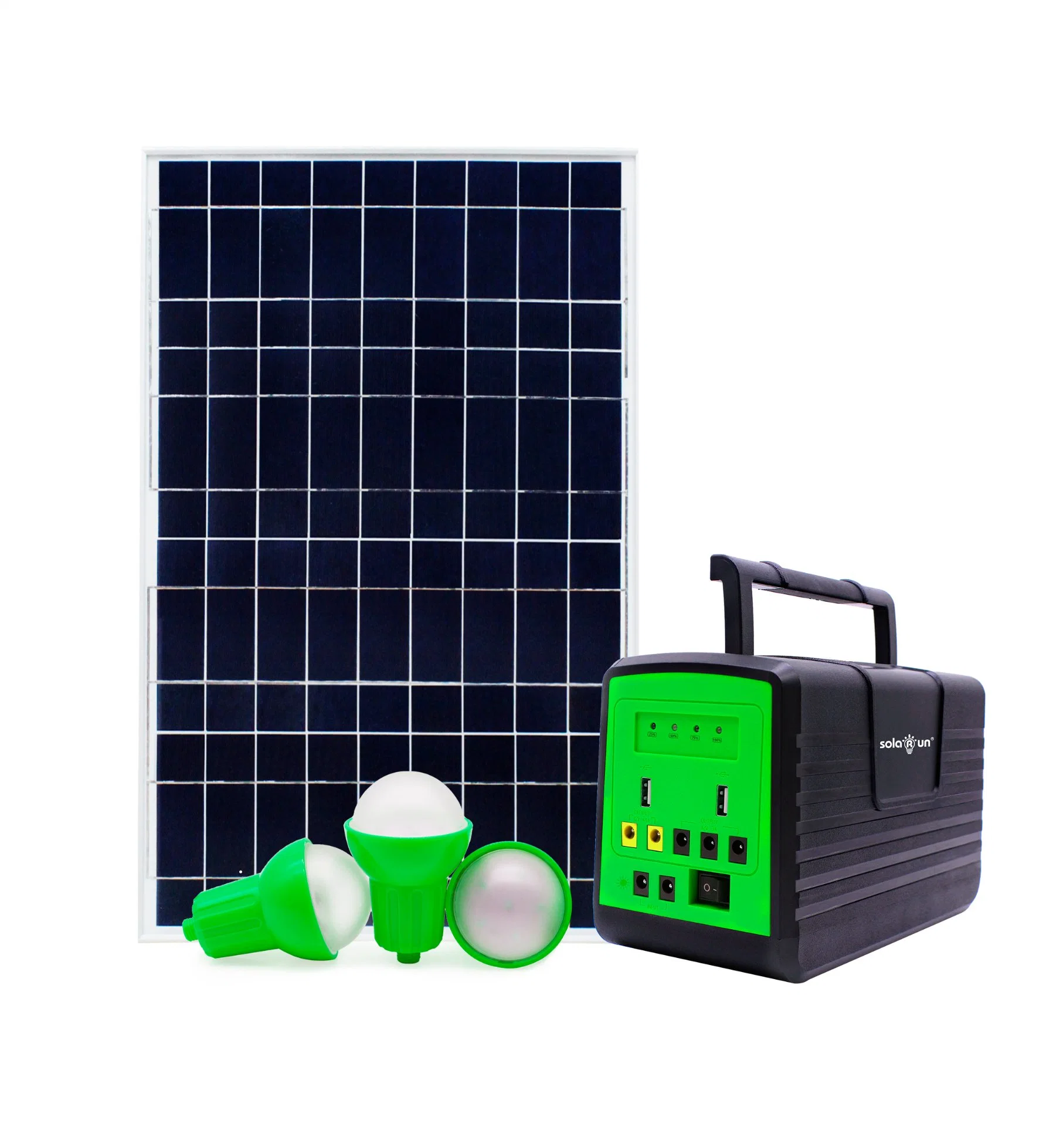 Paygo Home Solar System Kit for Small Solar Panel Green Lighting System Kit