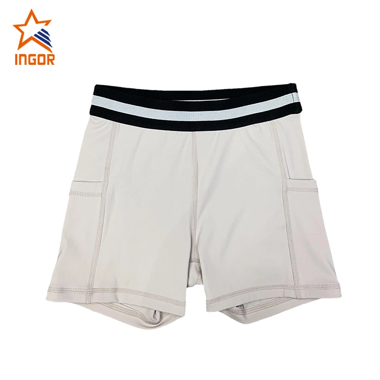 Ingorsports Kids Swimwear Soft Waitband Elastic Band Bra & Two Side Pocket Design Short Set Children Sports Wear Activewear