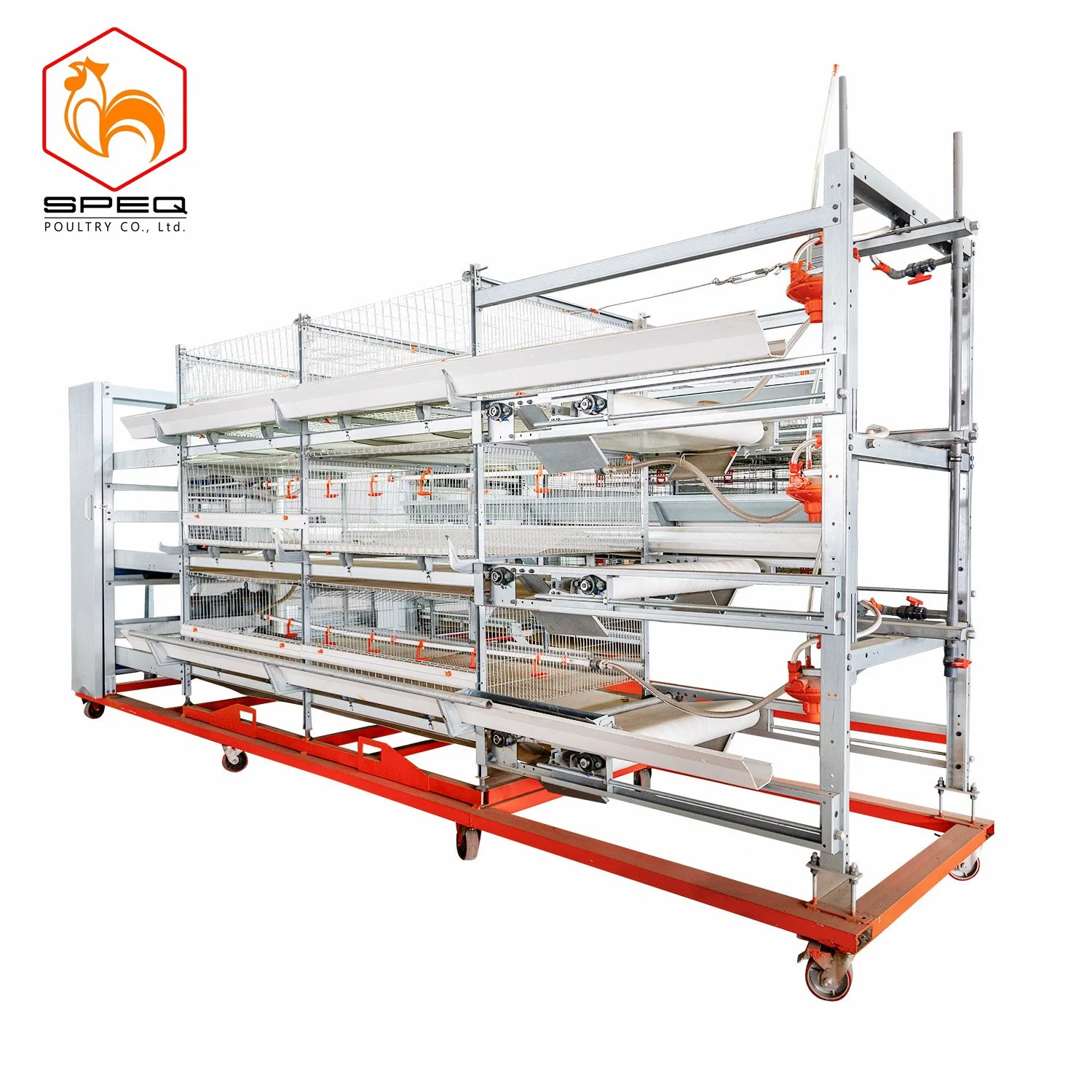 Automatic Poultry Farming Equipment Broiler Cage System with Manure Removal Belt