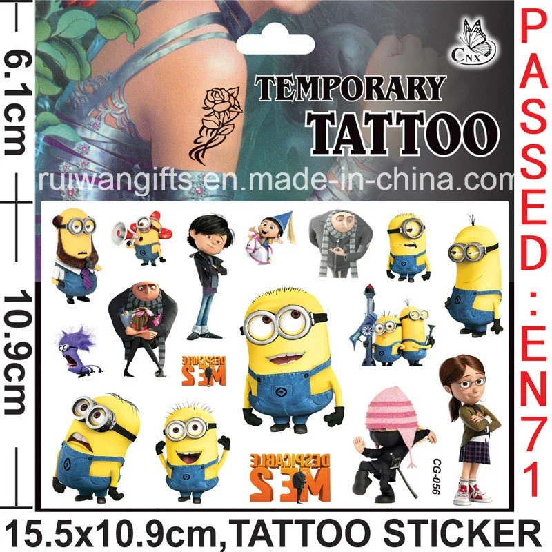 Despreciable Metemporary tatuaje adhesivo para niños (CG056)