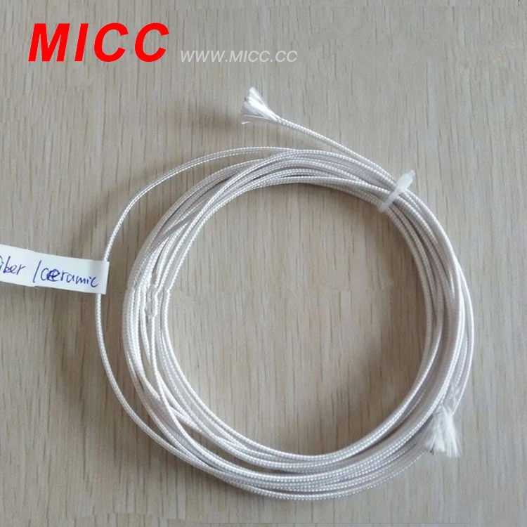 Micc High Temperature Thermocouple Wire K-Ceramic Fiber-2*20AWG with Two Conductors Parallel Construction