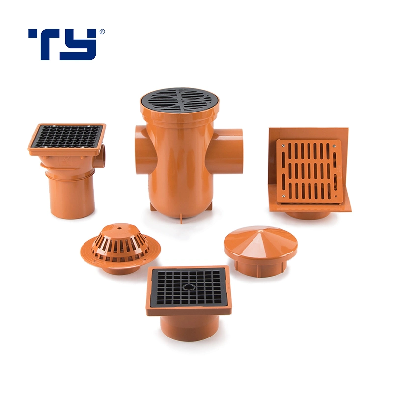 PVC-U Gasketed Push Drainage System Pipe Tube Fittings P Trap Orange GB Tianyan OEM