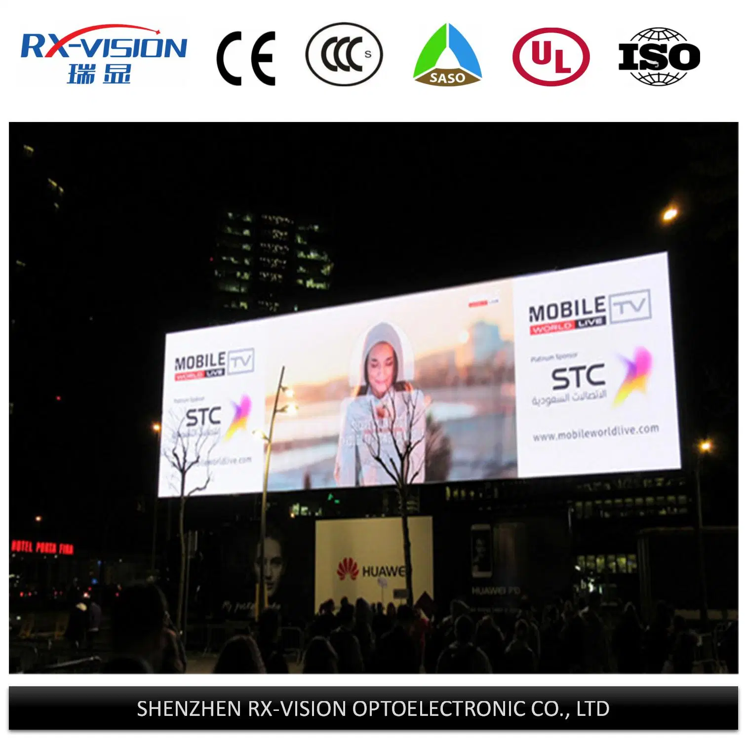 500 x 500 mm LED-Panel SMD212 Stufen LED Pantalla